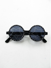 70s Disco Glasses Black Star Glasses - Party lasses Novelty Glasses